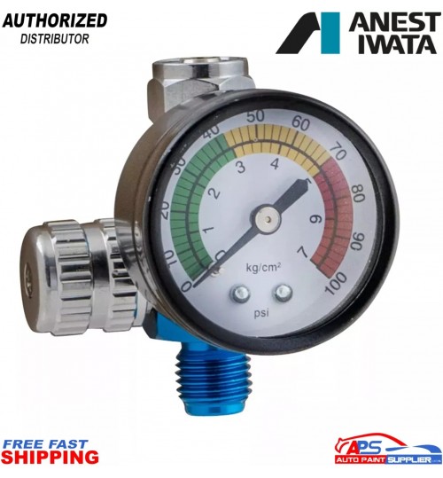 Anest Iwata DR5 Spray Gun In-Line Pressure Regulator Gauge - Genuine Part